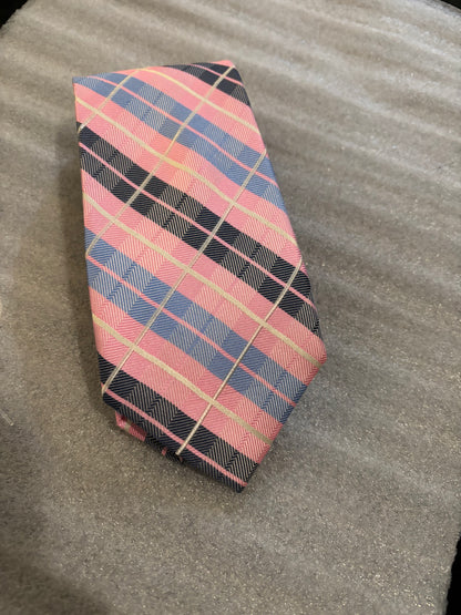 Nautica Pink w/ Stripes 100% Silk 60.5in Tie