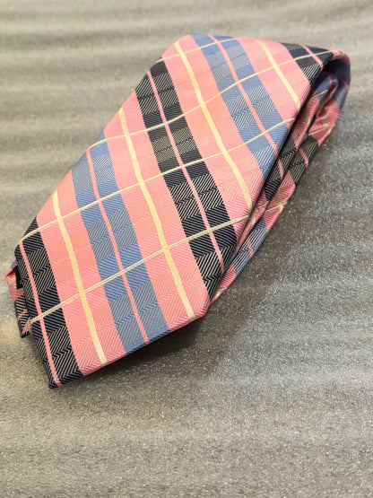 Nautica Pink w/ Stripes 100% Silk 60.5in Tie