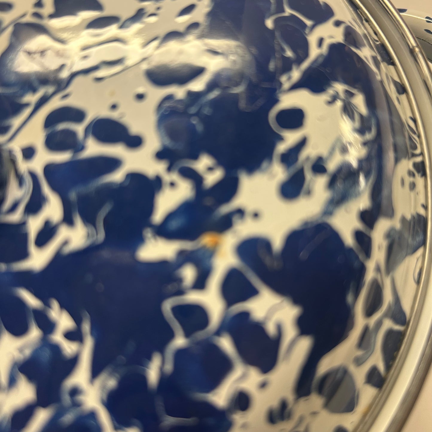 Blue and White Swirl Design 2 Handle Cookware Pot 6qt