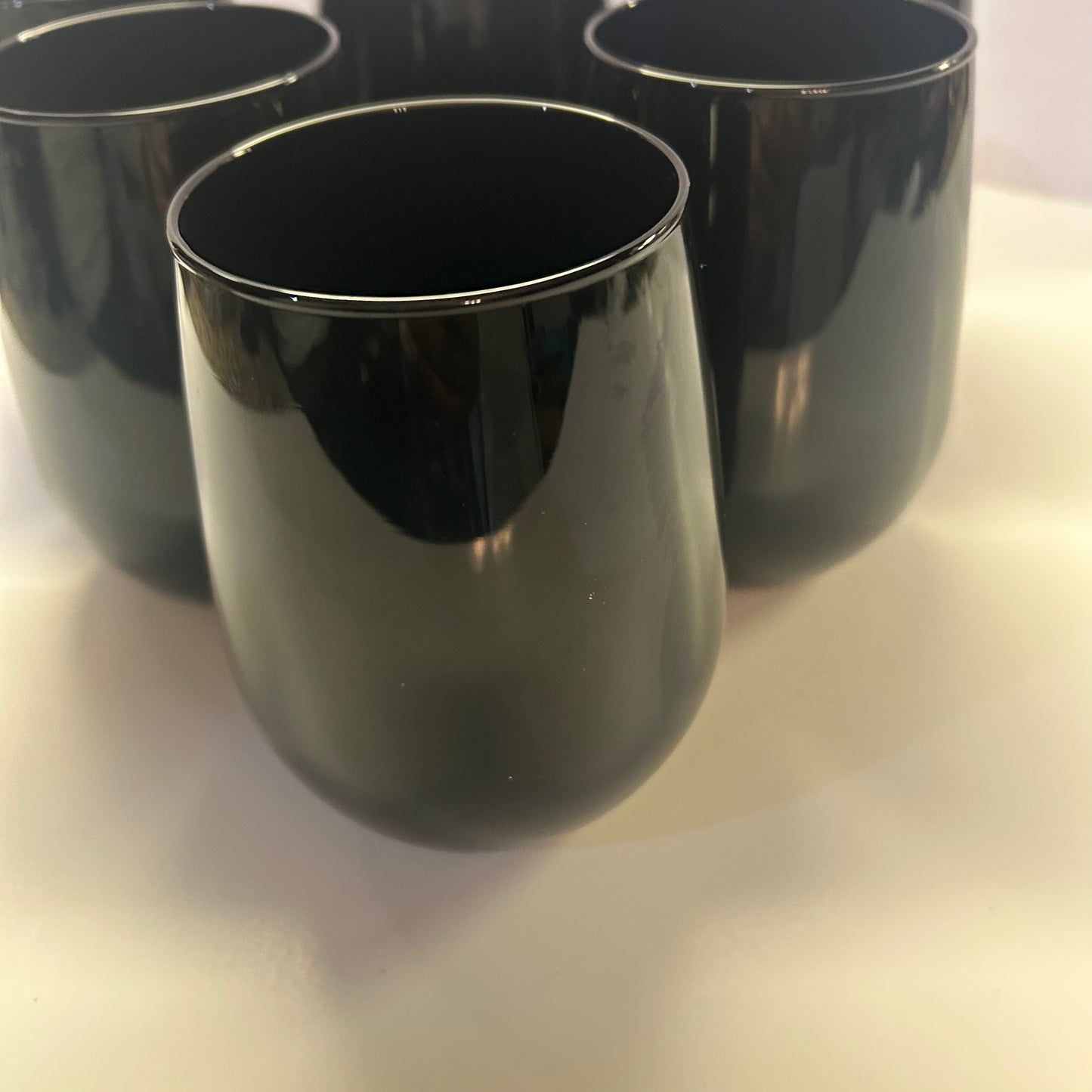 Black Glass Tumblers (Set of 6)