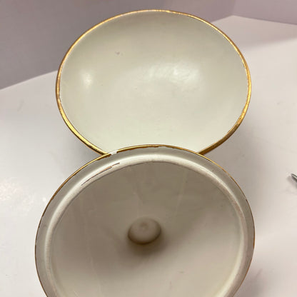 VINTAGE-MID CENTURY ROYAL HAGER GOLD TWEED GLAZE TRINKET DISH