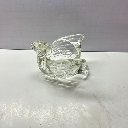 Avon Vintage Crystal Candle Holder Dove In Flight Bird