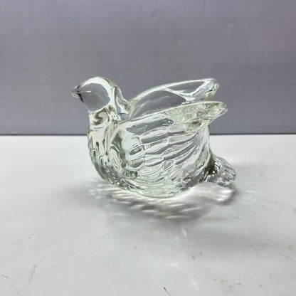 Avon Vintage Crystal Candle Holder Dove In Flight Bird