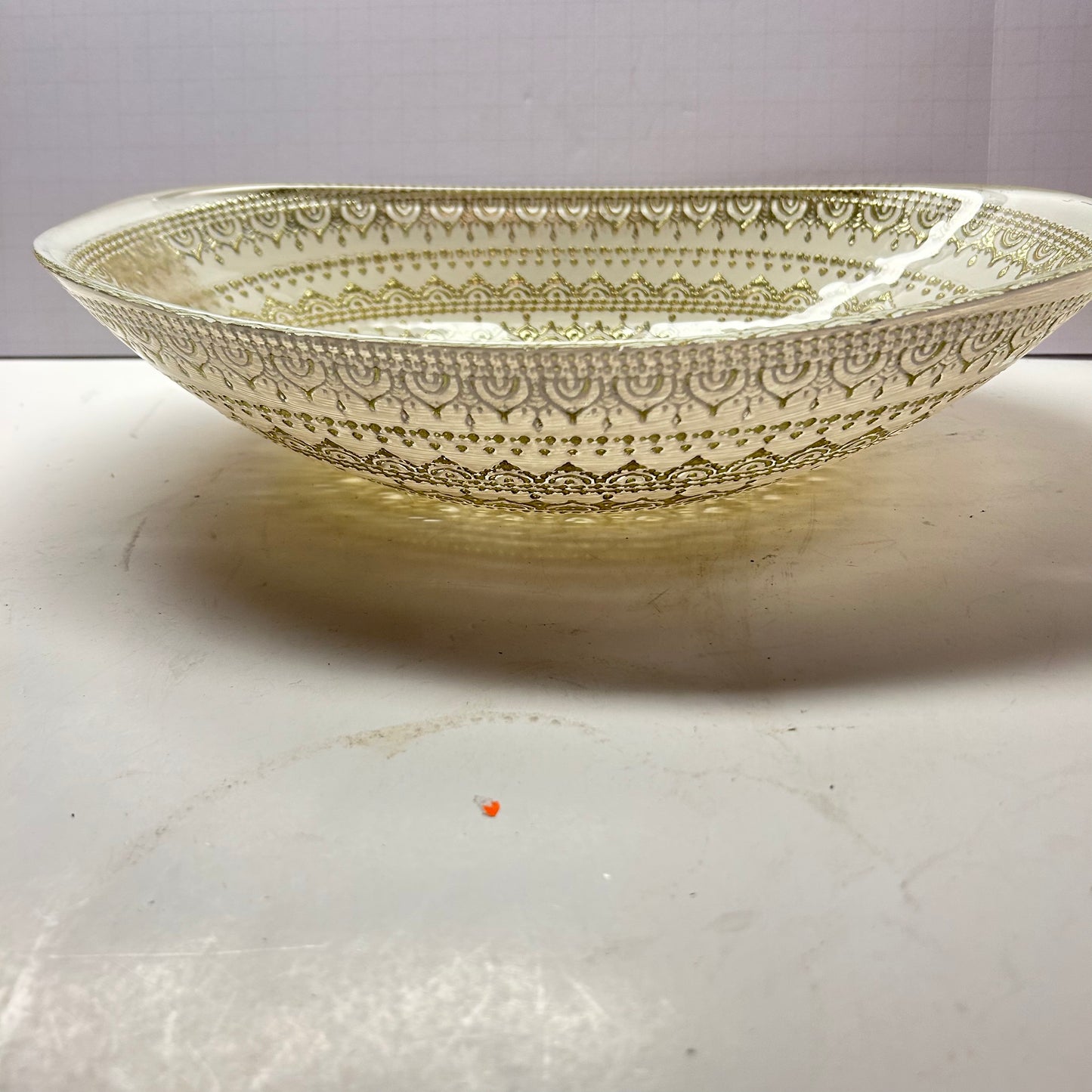 Gold and White Decorative Bowl