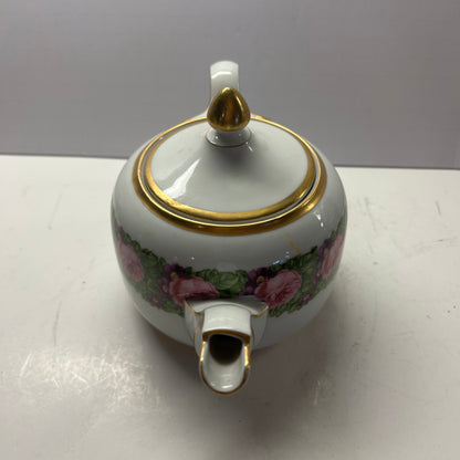 Tea Pot Roses and Gold Design  Ceramic