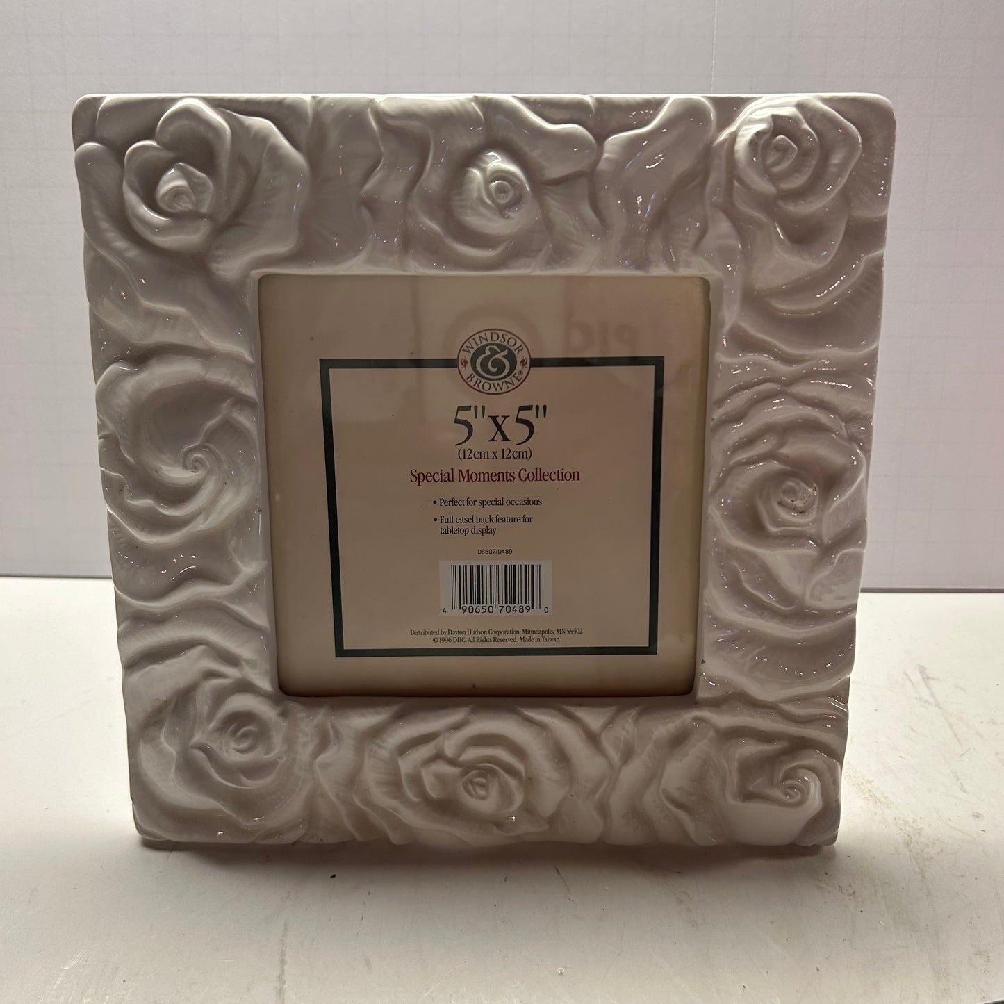 White Rose Ceramic Picture Frame