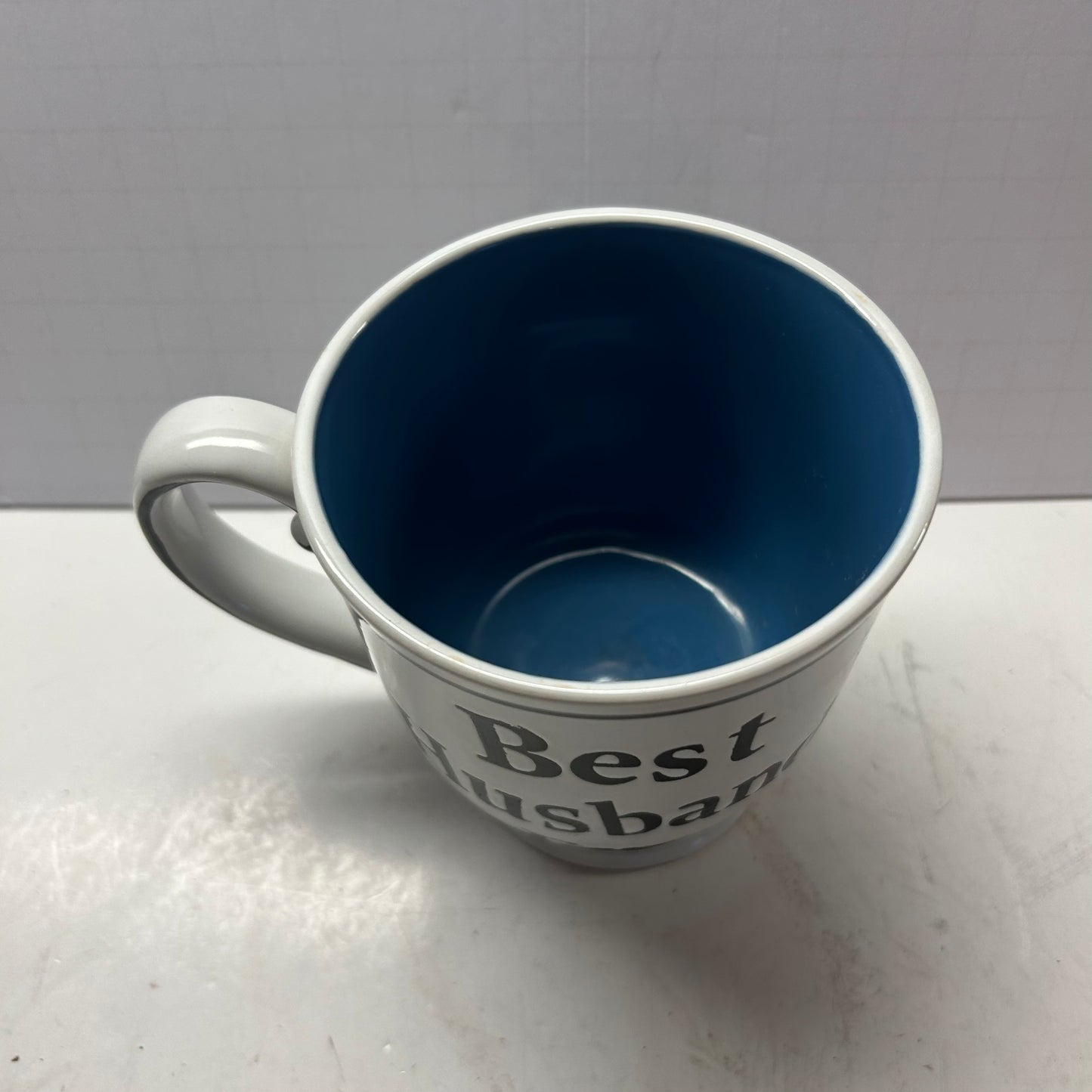 "Best Husband Ever" Mug White w/ Blue Interior & Trim