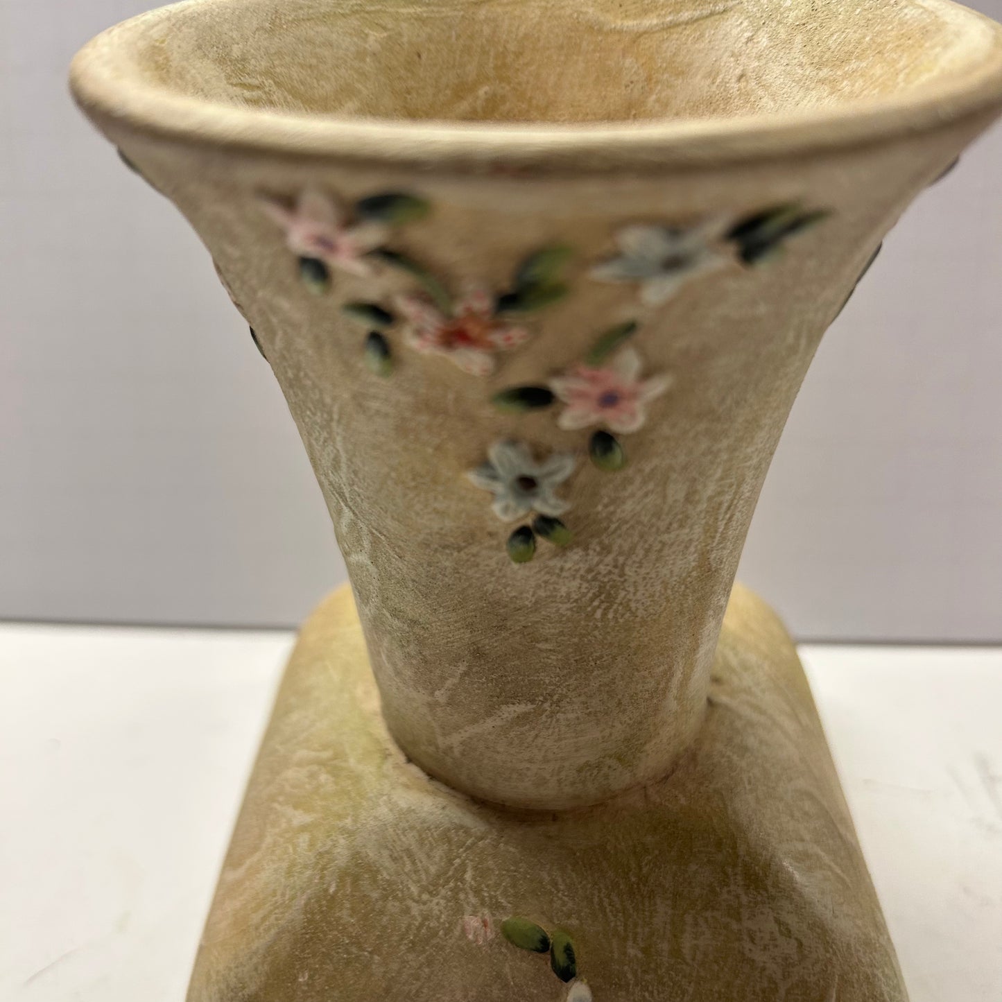 Vintage Party Lite Terrace Blossom Floral Pedestal Pillar Candle Holder