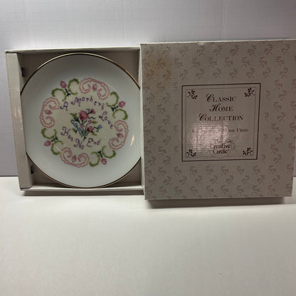 Mother Appreciation Cross Stitch Decorative Plate (Classic Home Collection)