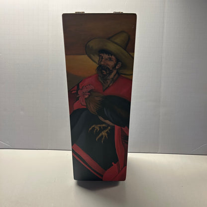 Hispanic Inspired Colorful Wood Wine/Liquor Storage Box