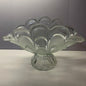 Vintage Glass Pedestal Floral Dish
