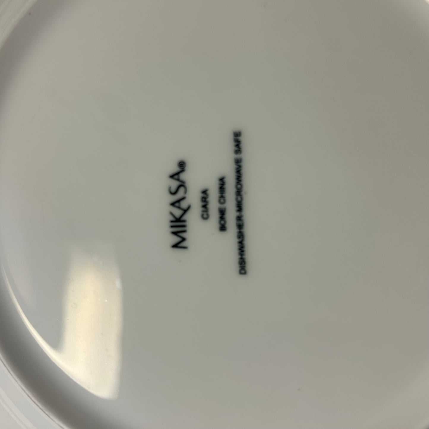 White Mikasa Plates (dinner and salad set of 4)