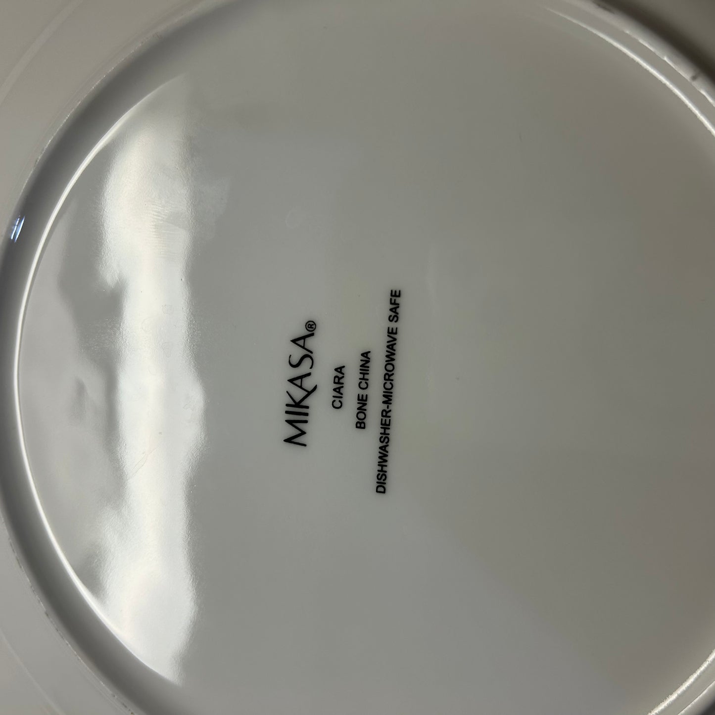White Mikasa Plates (dinner and salad set of 4)