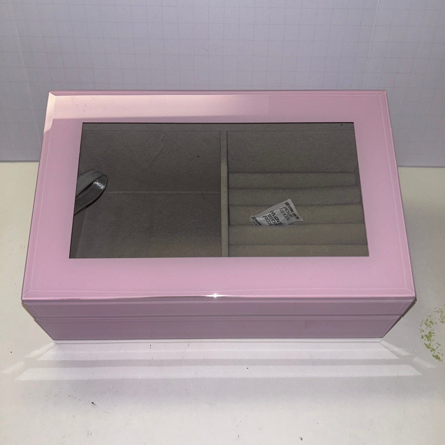 Pink Glass Jewelry Box