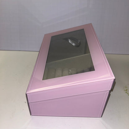 Pink Glass Jewelry Box