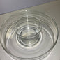 Glass Serving Dish w/ Center Dip Bowl
