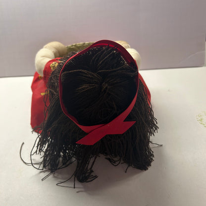 Vintage Decorative Indigenous Cloth Doll Basket