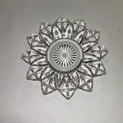 Vintage Federal Glass Flower Design Plate Set