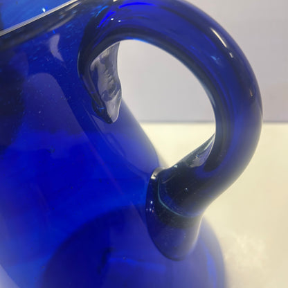 Cobalt Blue Glass Pitcher