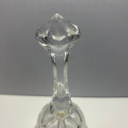 Vintage Crystal Table Bell with Frosted Rose Design