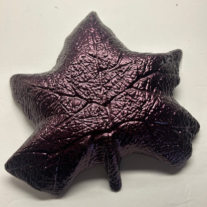 Iridescent Purple Maple Leaf Trinket/Candy Dish