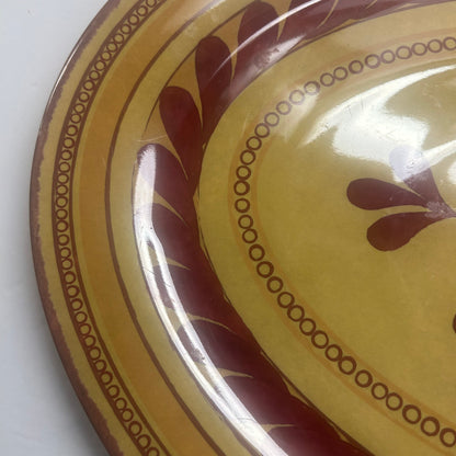 Large Yellow and Red Floral Design Serving/Decor Tray 20x 15”