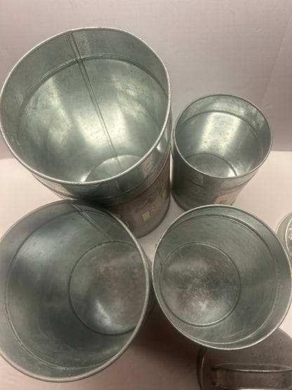 Antique Styled Metal Canisters/Storage Containers(set of 4)