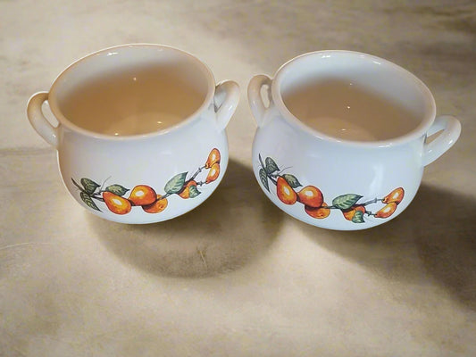 Lenox Orchard Pear Collection Double Handed Soup Bowls (Set of 2)